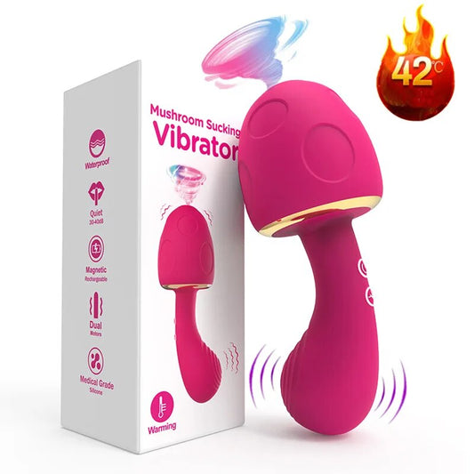 Mushroom Sucking Multifunction Vibrator